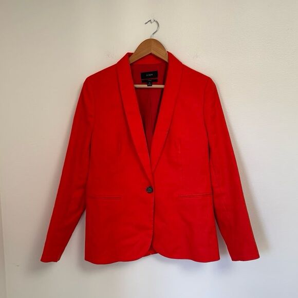NEW J. Crew Parke Linen Blazer in Brilliant Sunset Size 10 - Picture 5 of 10
